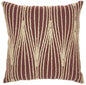 Contemporary Handcrafted Maroon Accent Throw Pillow