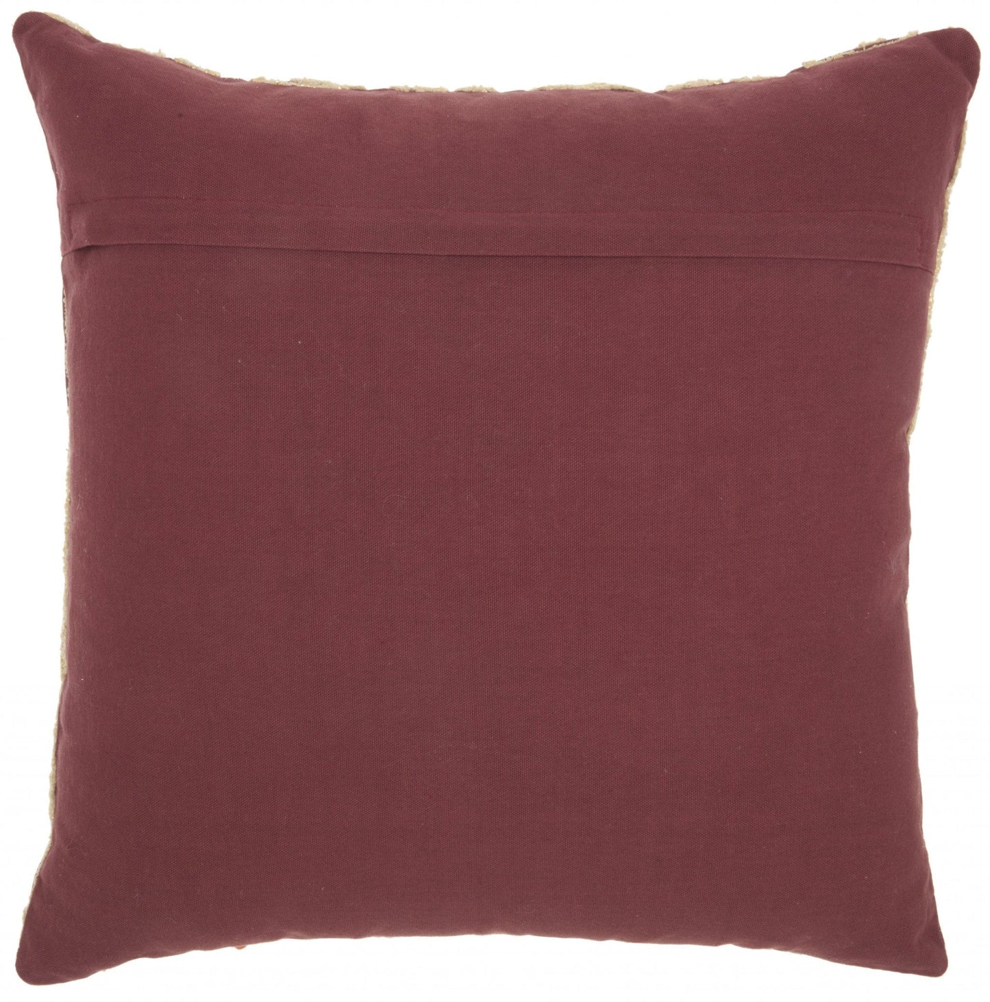 Contemporary Handcrafted Maroon Accent Throw Pillow