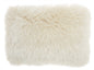 Cream Super Shaggy Throw Pillow