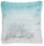 Plush Turquoise Silver Accent Throw Pillow