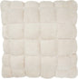 20" Ivory With Bling Quilted Velvet Throw Pillow