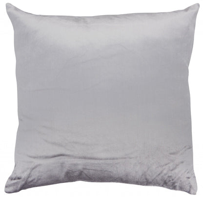 Light Gray Silver Patterned Throw Pillow