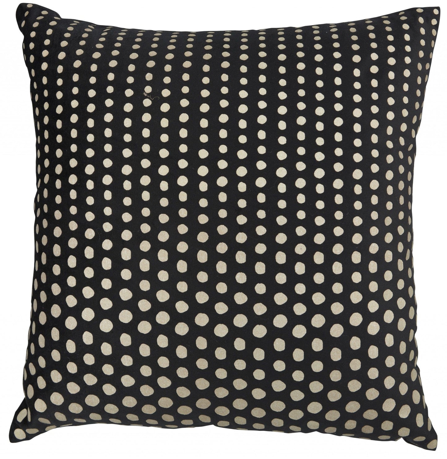 Black And Gold Polka Dot Throw Pillow