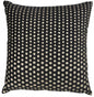 Black And Gold Polka Dot Throw Pillow
