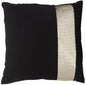 Black Throw Pillow With Sequin Stripe