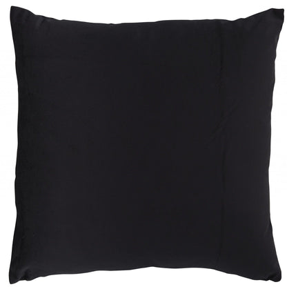 Black Throw Pillow With Sequin Stripe