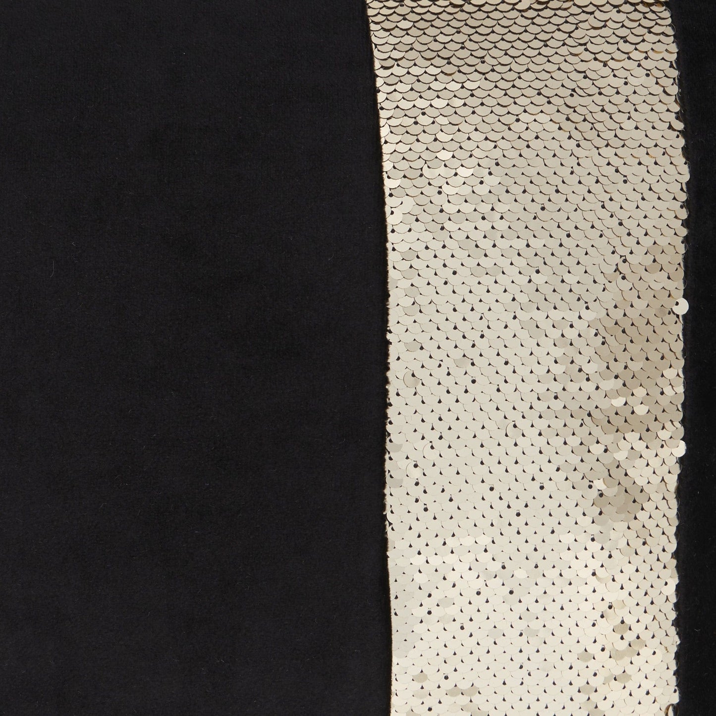 Black Throw Pillow With Sequin Stripe