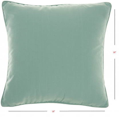 Teal Green Velour Throw Pillow