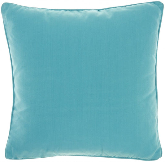 Light Blue Velour Throw Pillow
