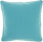 Light Blue Velour Throw Pillow
