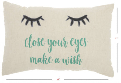 Close Your Eyes Make A Wish Lumbar Hrow Pillow
