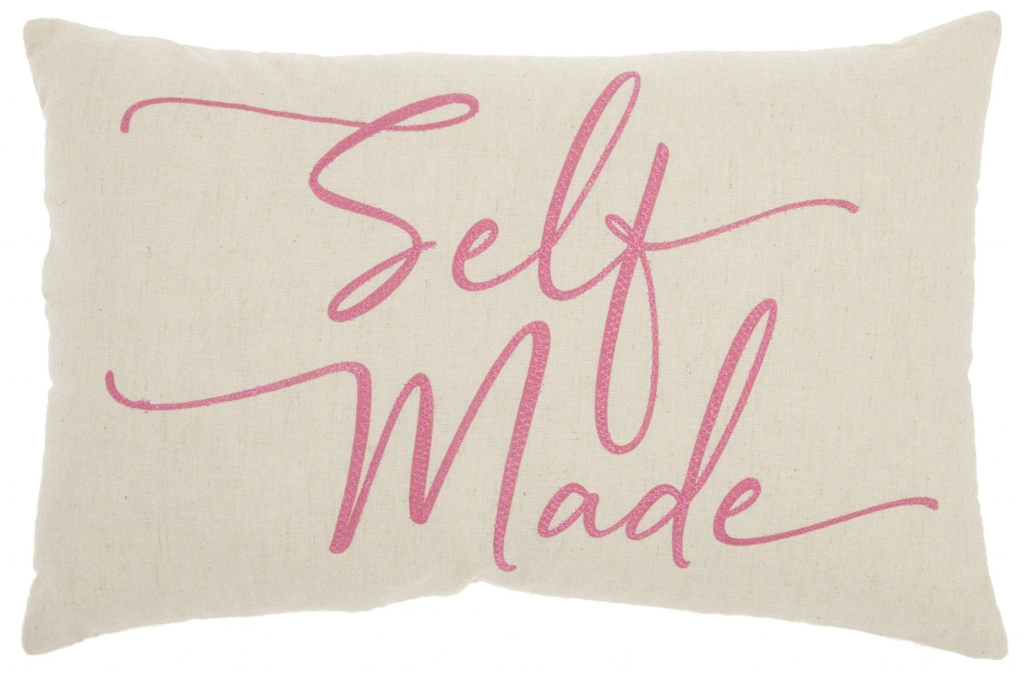 Self Made Pink Decorative Lumbar Throw Pillow