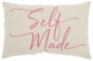 Self Made Pink Decorative Lumbar Throw Pillow