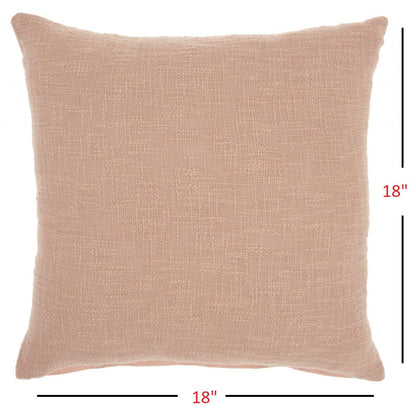 Blush Solid Woven Throw Pillow
