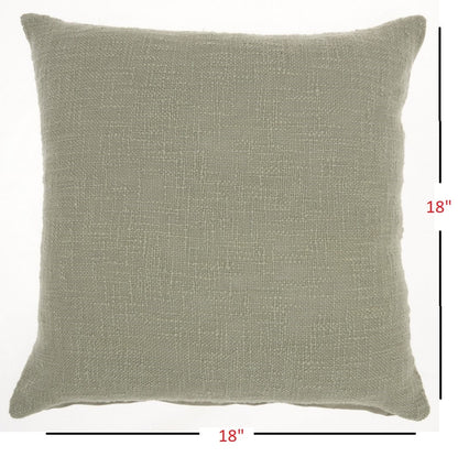 Sage Solid Woven Throw Pillow