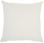White Solid Woven Throw Pillow