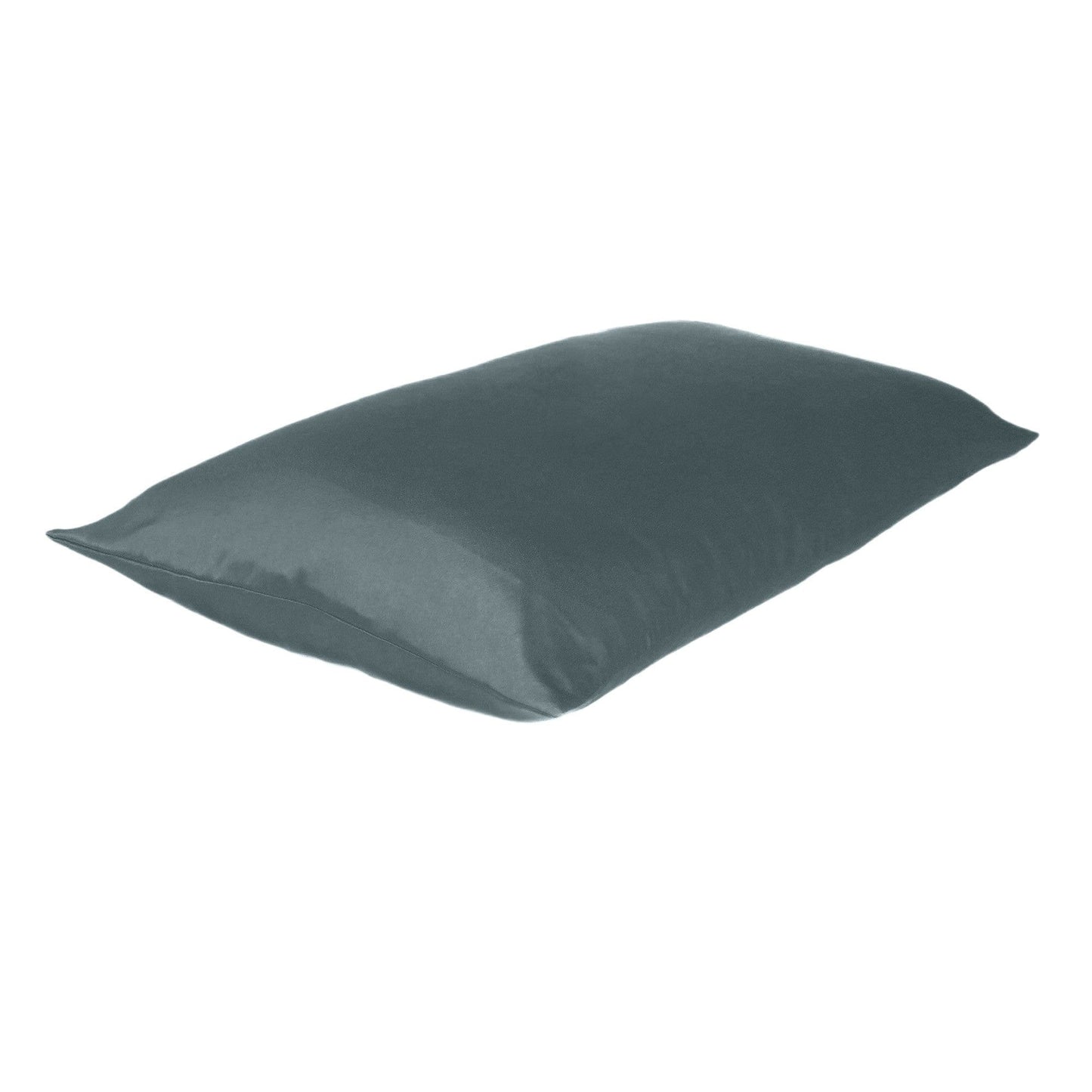 Gray Dreamy Set Of 2 Silky Satin Standard Pillowcases