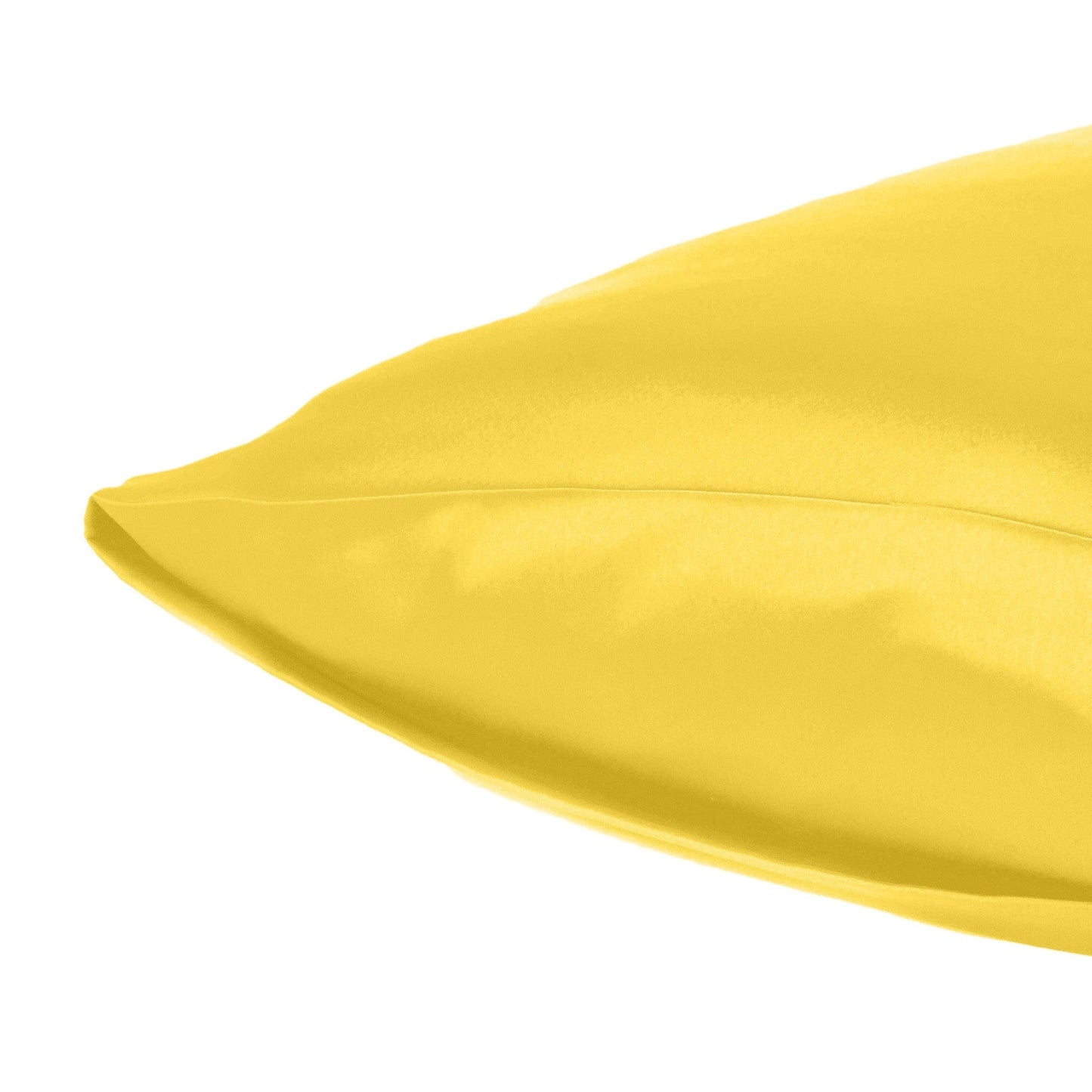 Lemon Dreamy Set Of 2 Silky Satin Standard Pillowcases