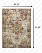 2’ X 8’ Gray And Rust Distressed Medallion Runner Rug