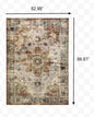 2’ X 8’ Gray And Rust Distressed Medallion Runner Rug