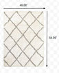 2’ X 3’ Ivory And Gray Geometric Lattice Scatter Rug