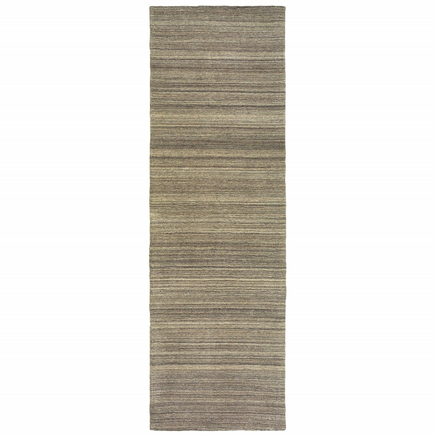 3’ X 8’ Two-Toned Brown And Beige Indoor Runner Rug