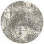 2’ X 3’ Gray And Ivory Distressed Abstract Scatter Rug