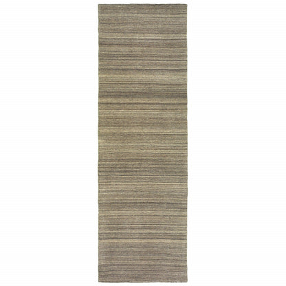 3’ X 8’ Two-Toned Brown And Beige Indoor Runner Rug
