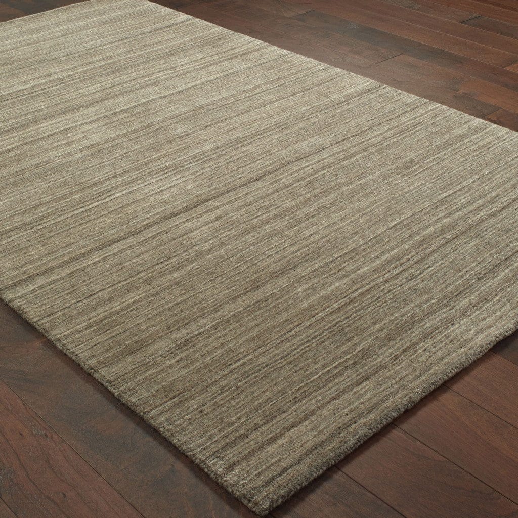 3’ X 8’ Two-Toned Brown And Beige Indoor Runner Rug