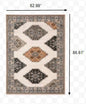 2’ X 8’ Abstract Ivory And Gray Geometric Indoor Runner Rug