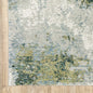 2’ X 3’ Blue And Sage Distressed Waves Indoor Scatter Rug