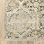2’ X 8’ Ivory And Gray Floral Trellis Indoor Runner Rug