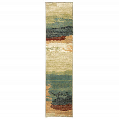 2’ X 8’ Modern Abstract  Indoor Runner Rug