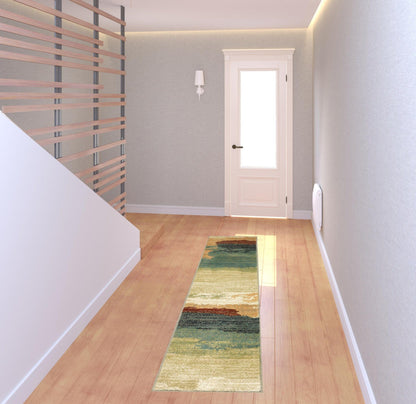 2’ X 8’ Modern Abstract  Indoor Runner Rug