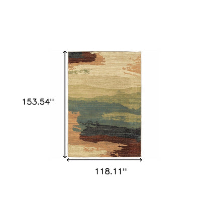 2’ X 8’ Modern Abstract  Indoor Runner Rug