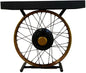 Black And Gold Wheel Accent Table