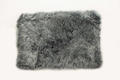 2' X 5' Gray Natural Rectangular Sheepskin Area Rug