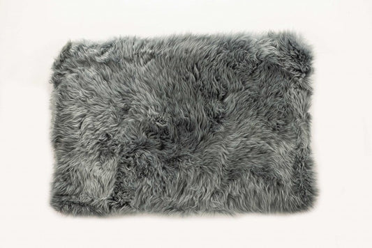 2' X 5' Gray Natural Rectangular Sheepskin Area Rug