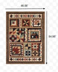 2’X8’ Brown And Red Ikat Patchwork Runner Rug