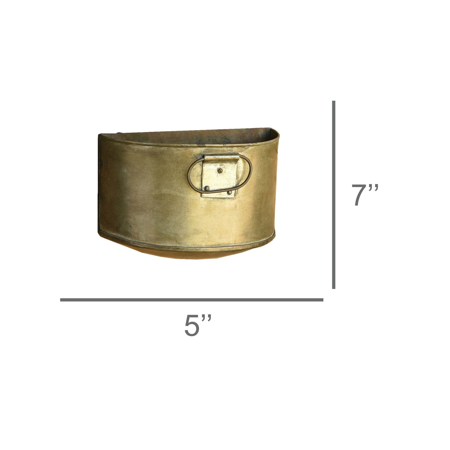 Set Of 2 Half Bucket Metal Planter