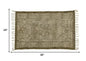 8’ Putty Distressed Medallion Runner Rug