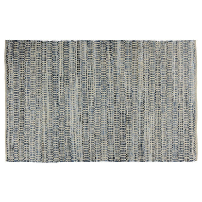 5’ X 8’ Blue And Gray Ogee Area Rug