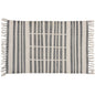 2' X 3' Gray And Cream Broken Stripes Scatter Rug