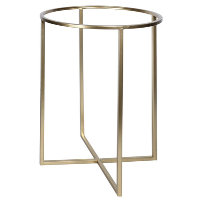 Set Of Two White And Gold Metal Planters