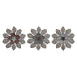 Set Of Three Wood And Metal Flower Wall Decor