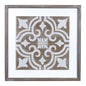 Wooden Gray And Beige Geometric Tile Wall Plaque