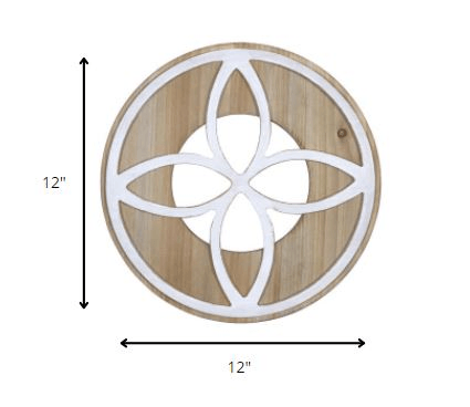 Two Tone Detailed Round Wall Decor