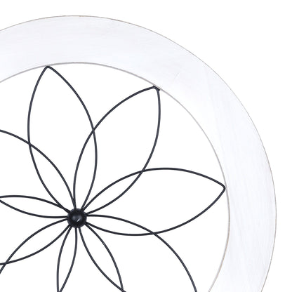 Wire Flower Framed Wall Decor