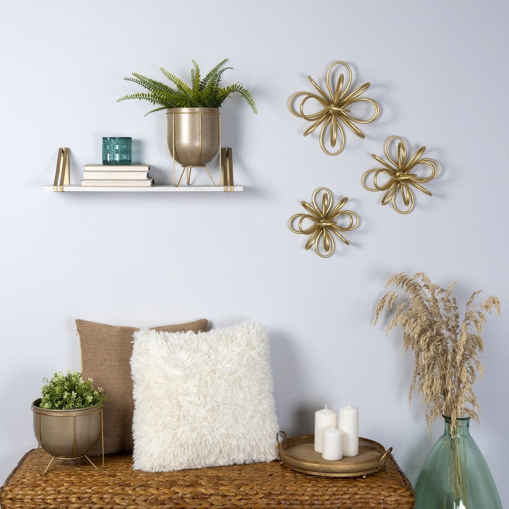 Petite Bronze And Gold Metal Plant Pot