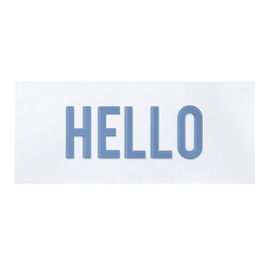 White And Blue Metallic Wall Plaque